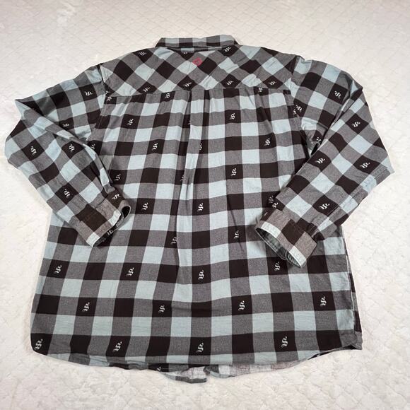 Magellan Shiner Bock Beer Black/Blue Plaid Flannel Shirt Men’s Sz XL - Picture 4 of 7